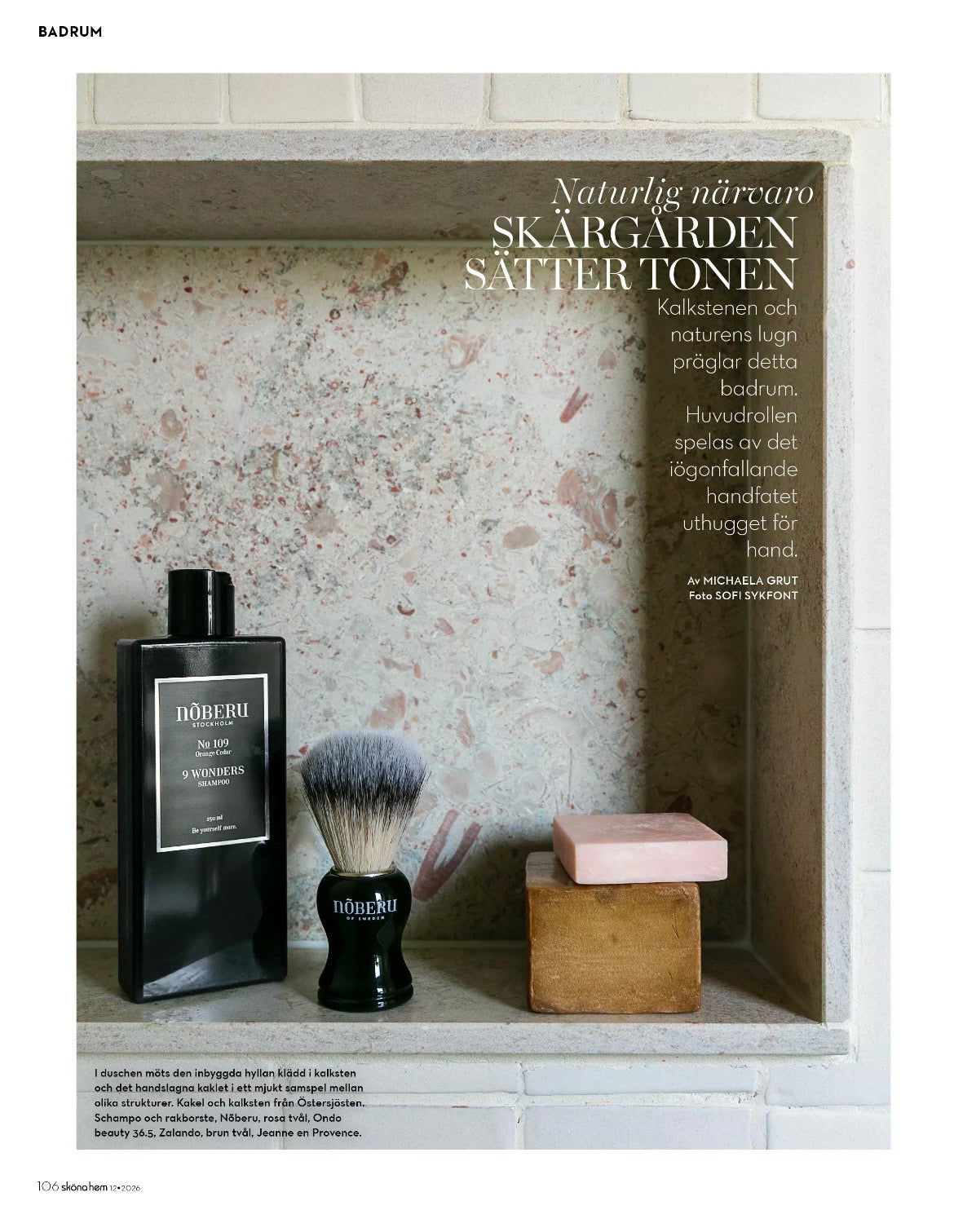 Styling badrumsreportage för Sköna hem
