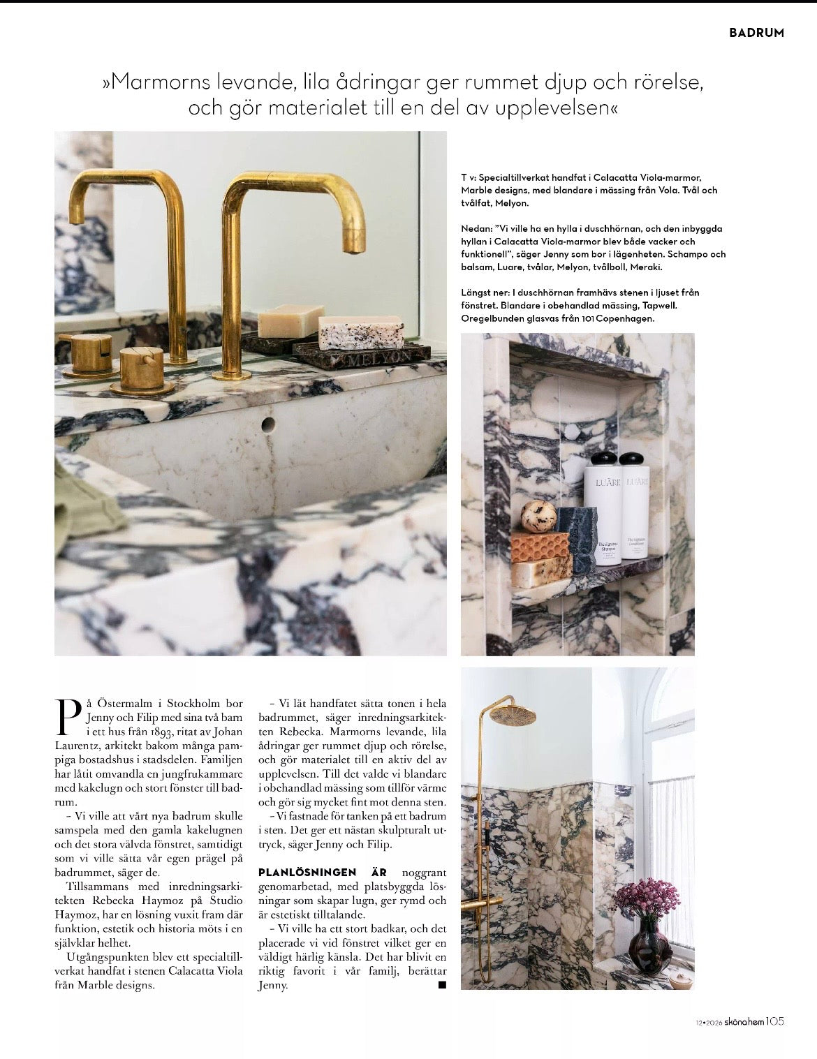 Styling badrumsreportage för Sköna hem