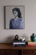 Woman in Purple, Original oil painting,