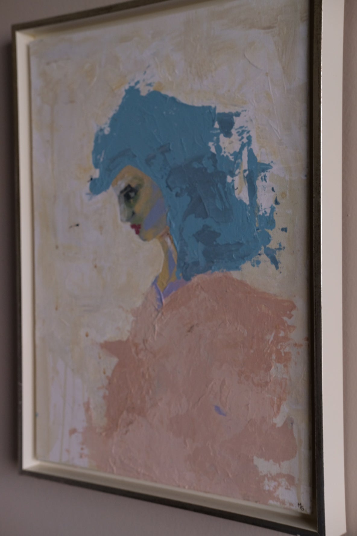 Strong but fragile, framed original oil painting