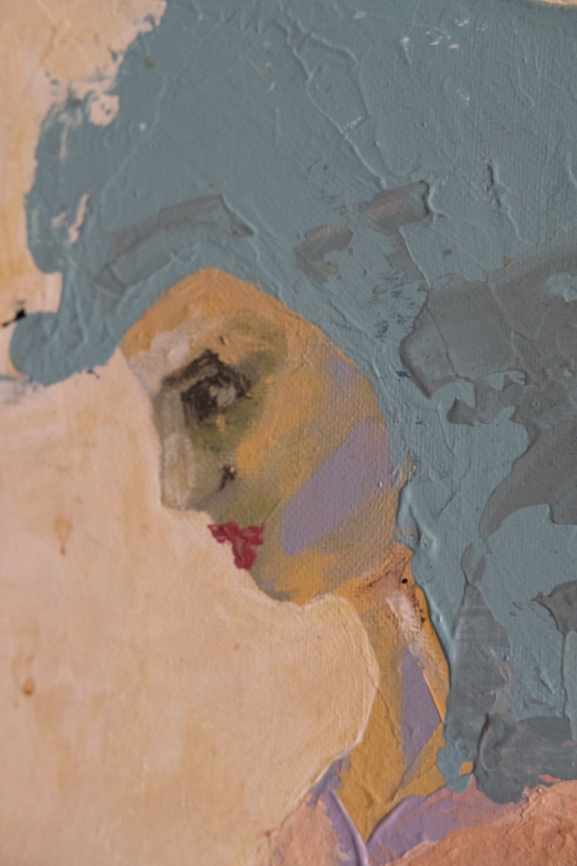 Strong but fragile, framed original oil painting