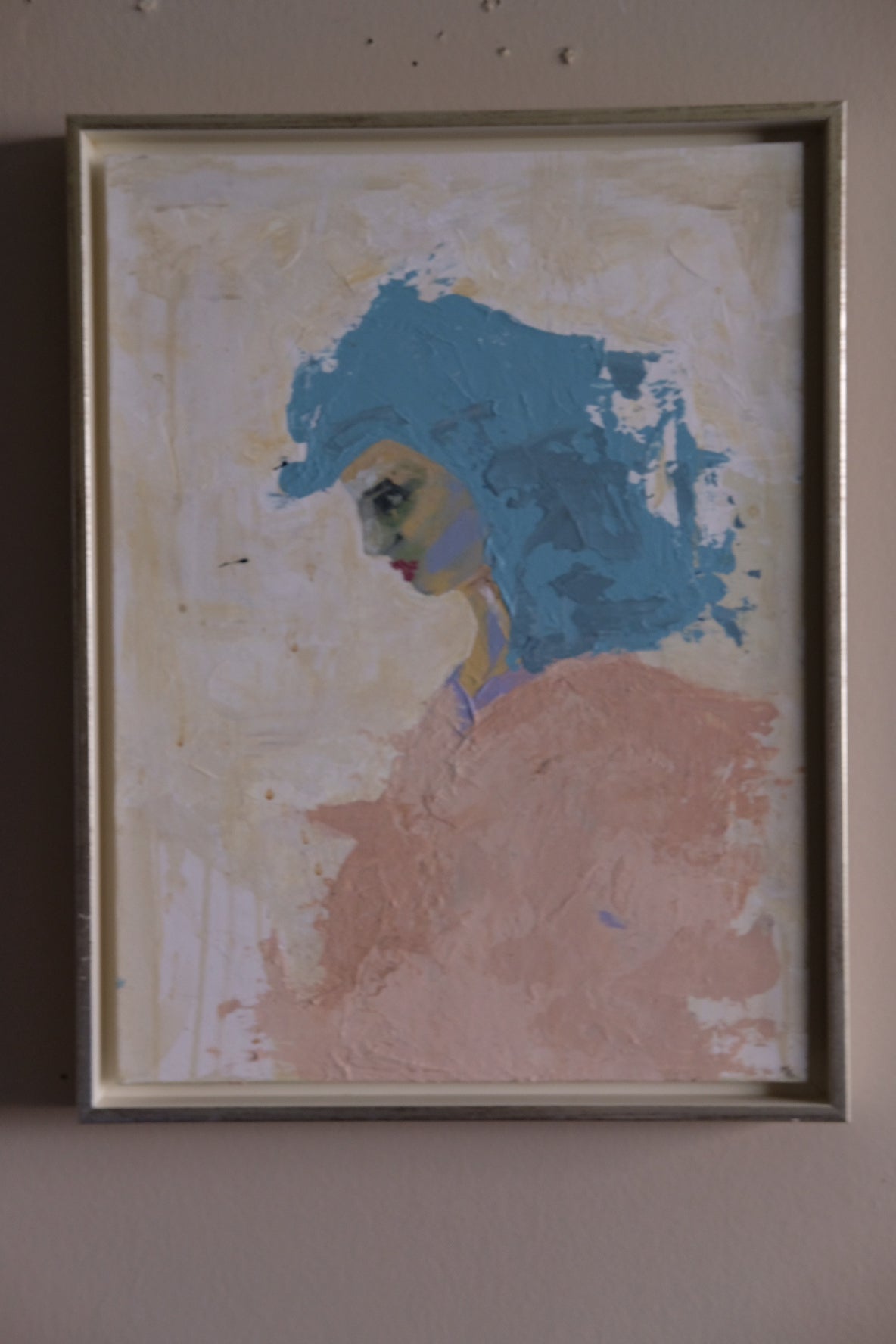 Strong but fragile, framed original oil painting