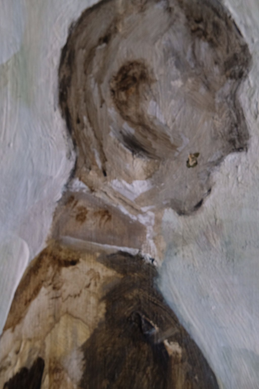 Old man, framed original oil painting