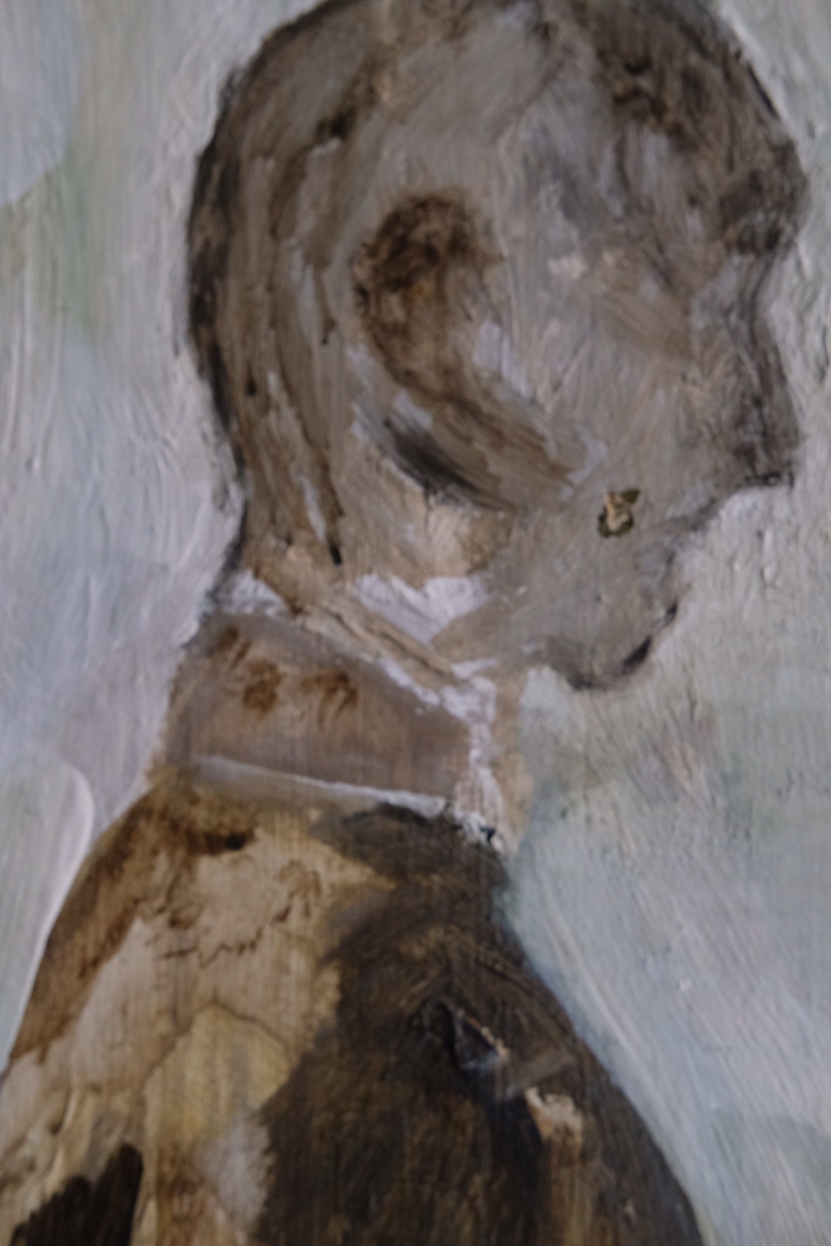 Old man, framed original oil painting