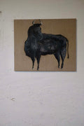 Bull, original oil painting.