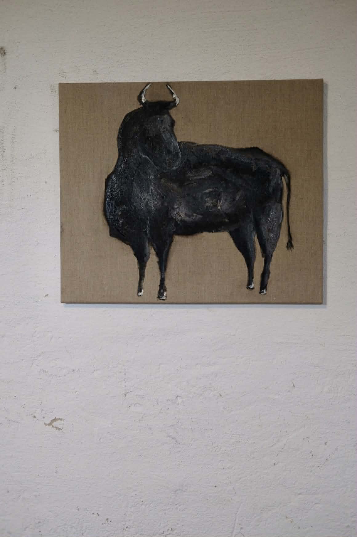Bull, original oil painting.