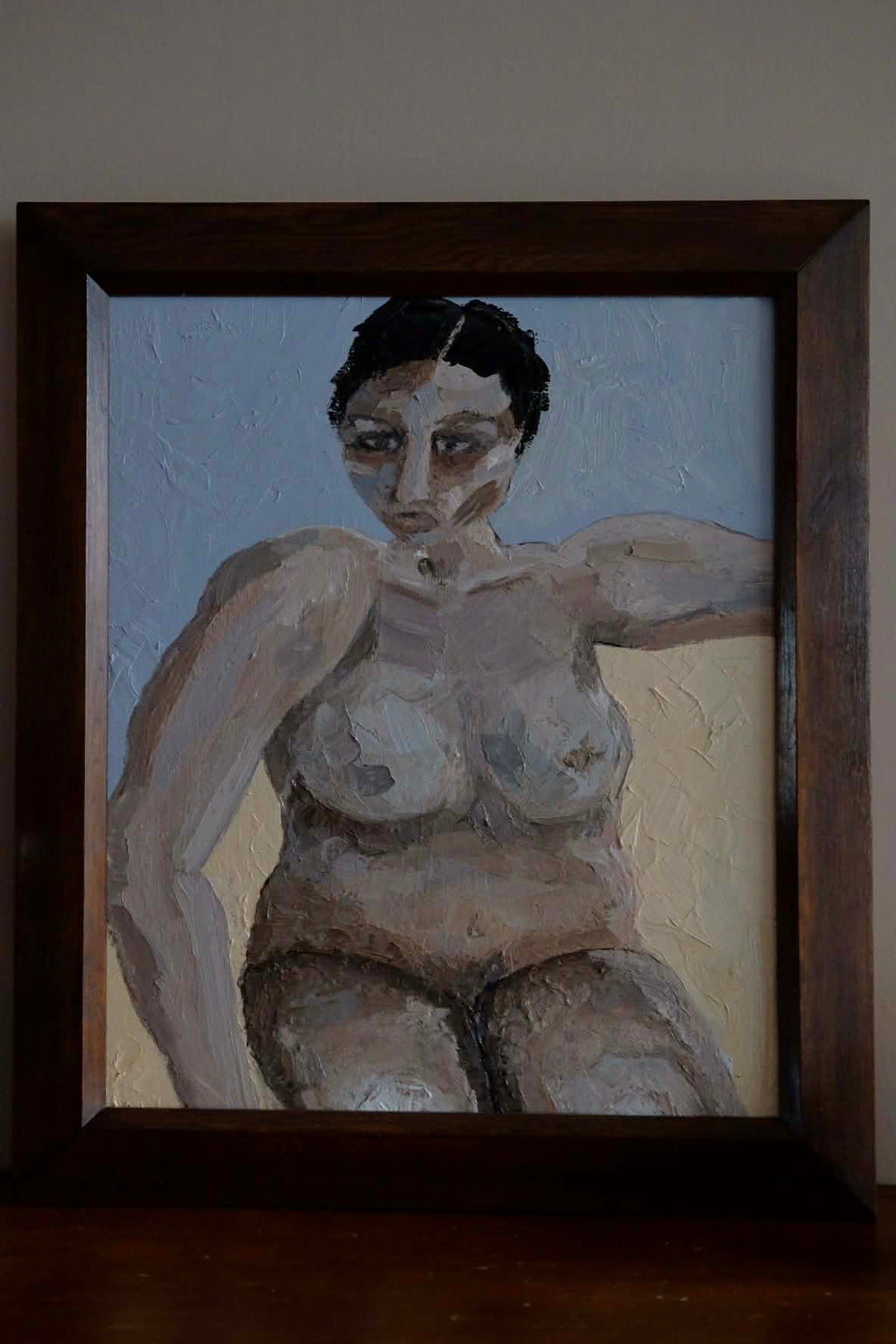 Joan, framed original oil painting