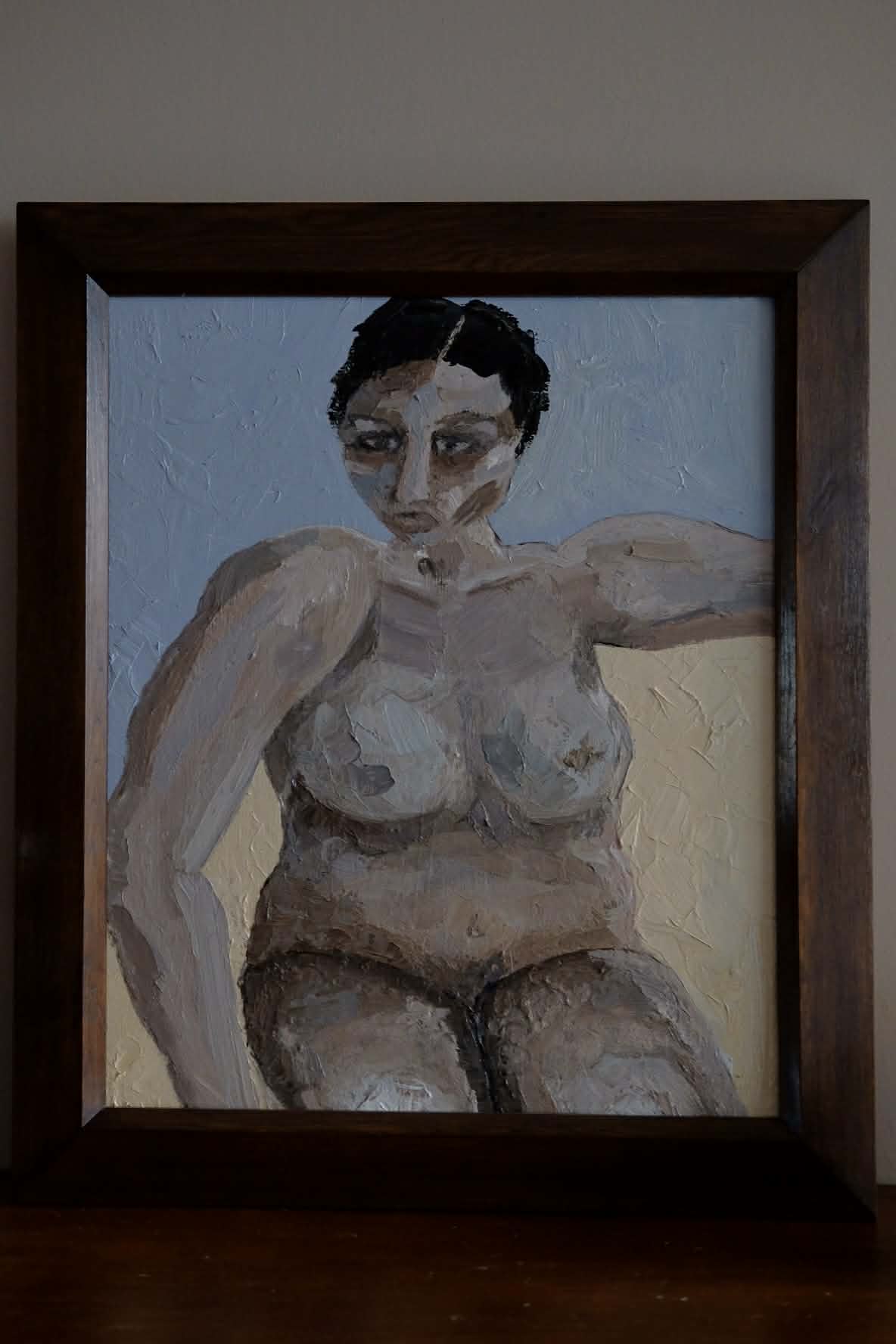Joan, framed original oil painting