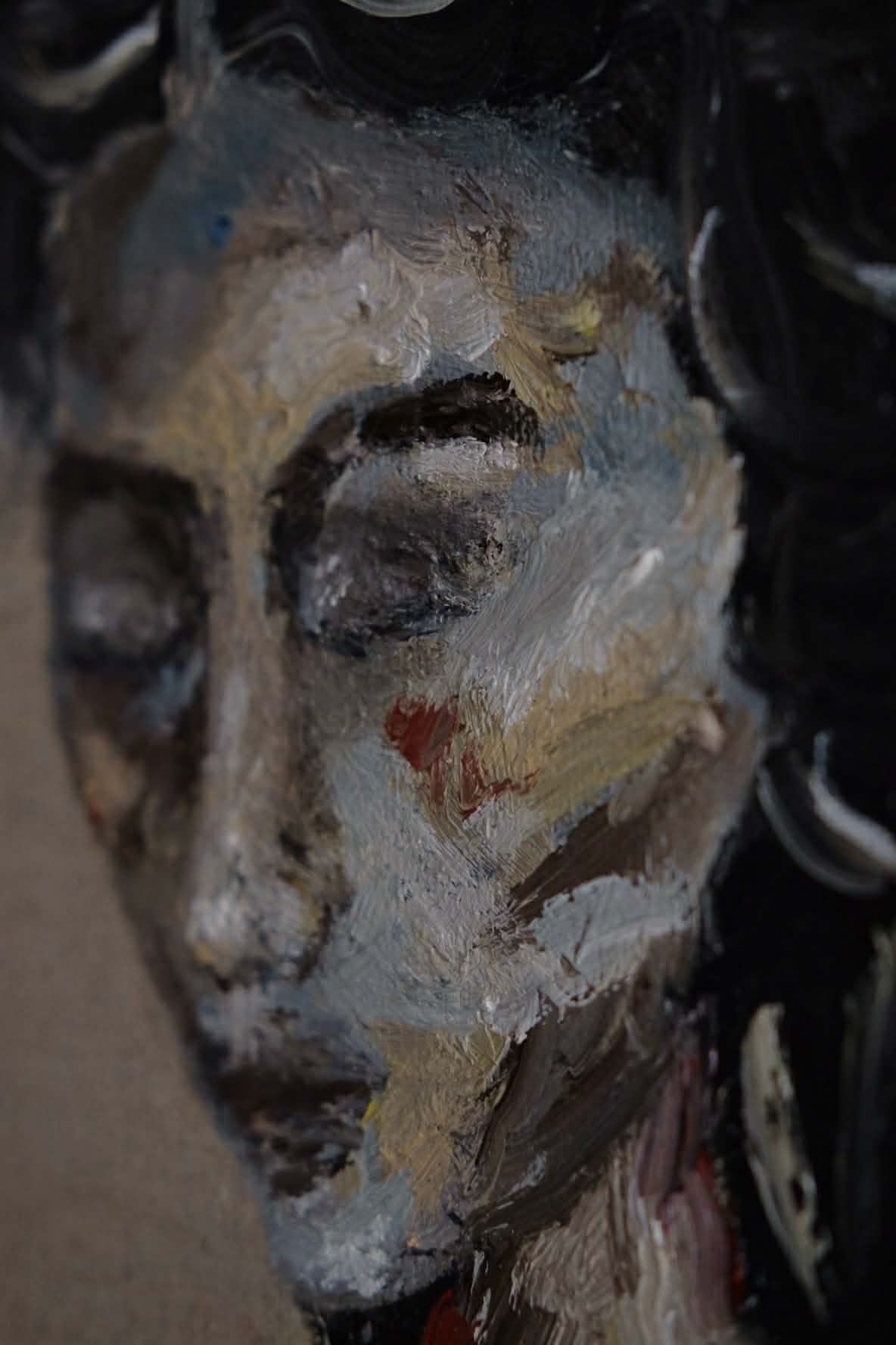 Woman in Purple, Original oil painting,