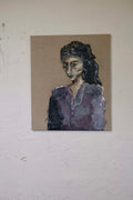 Woman in Purple, Original oil painting,