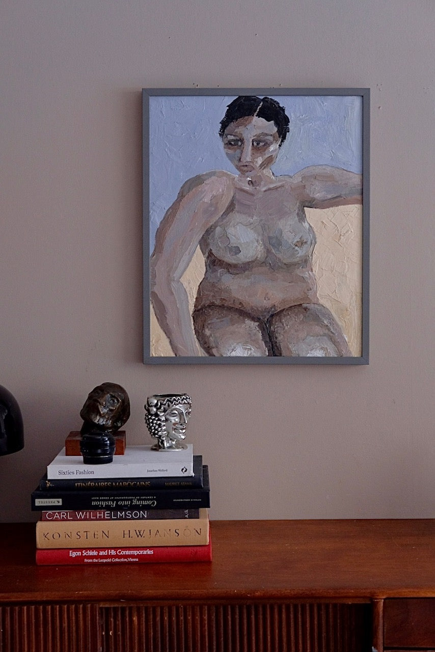 Joan, framed original oil painting