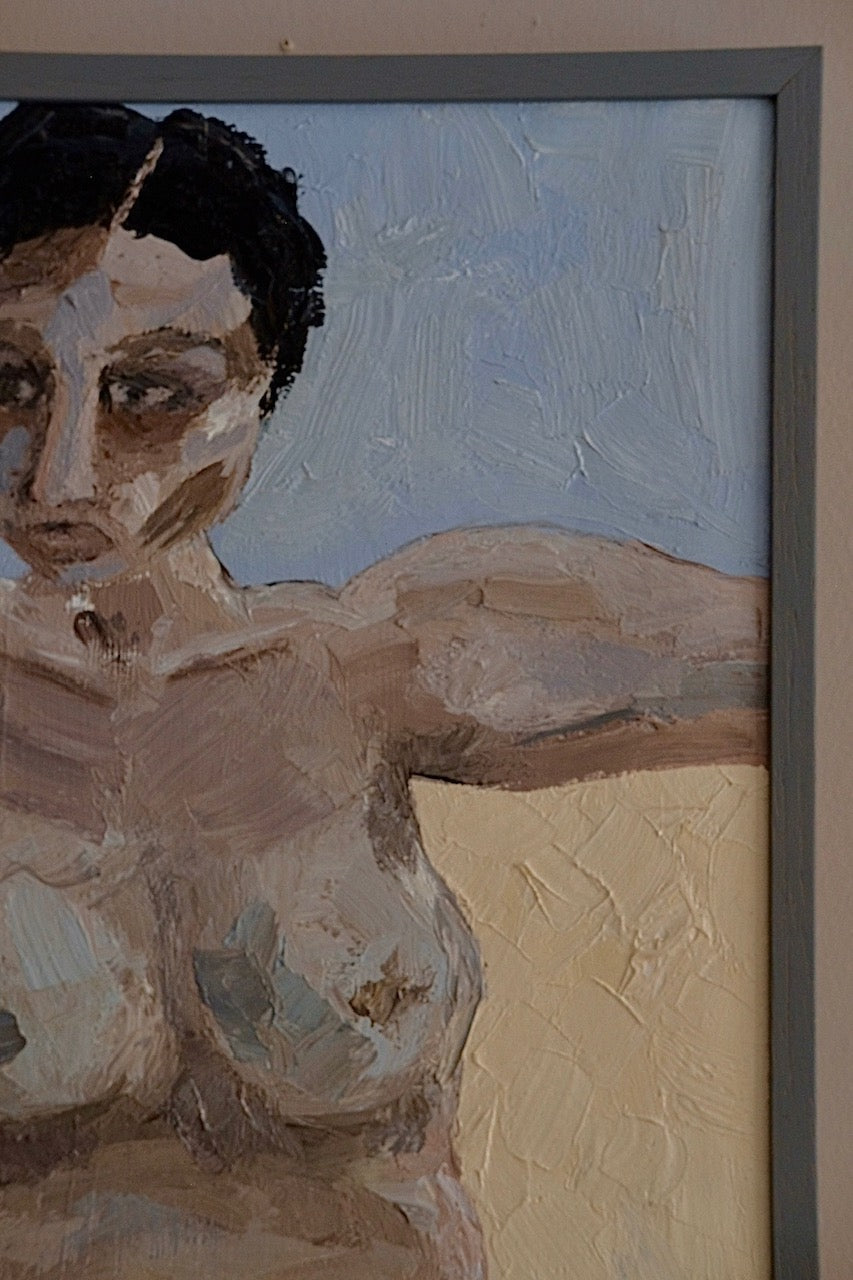 Joan, framed original oil painting