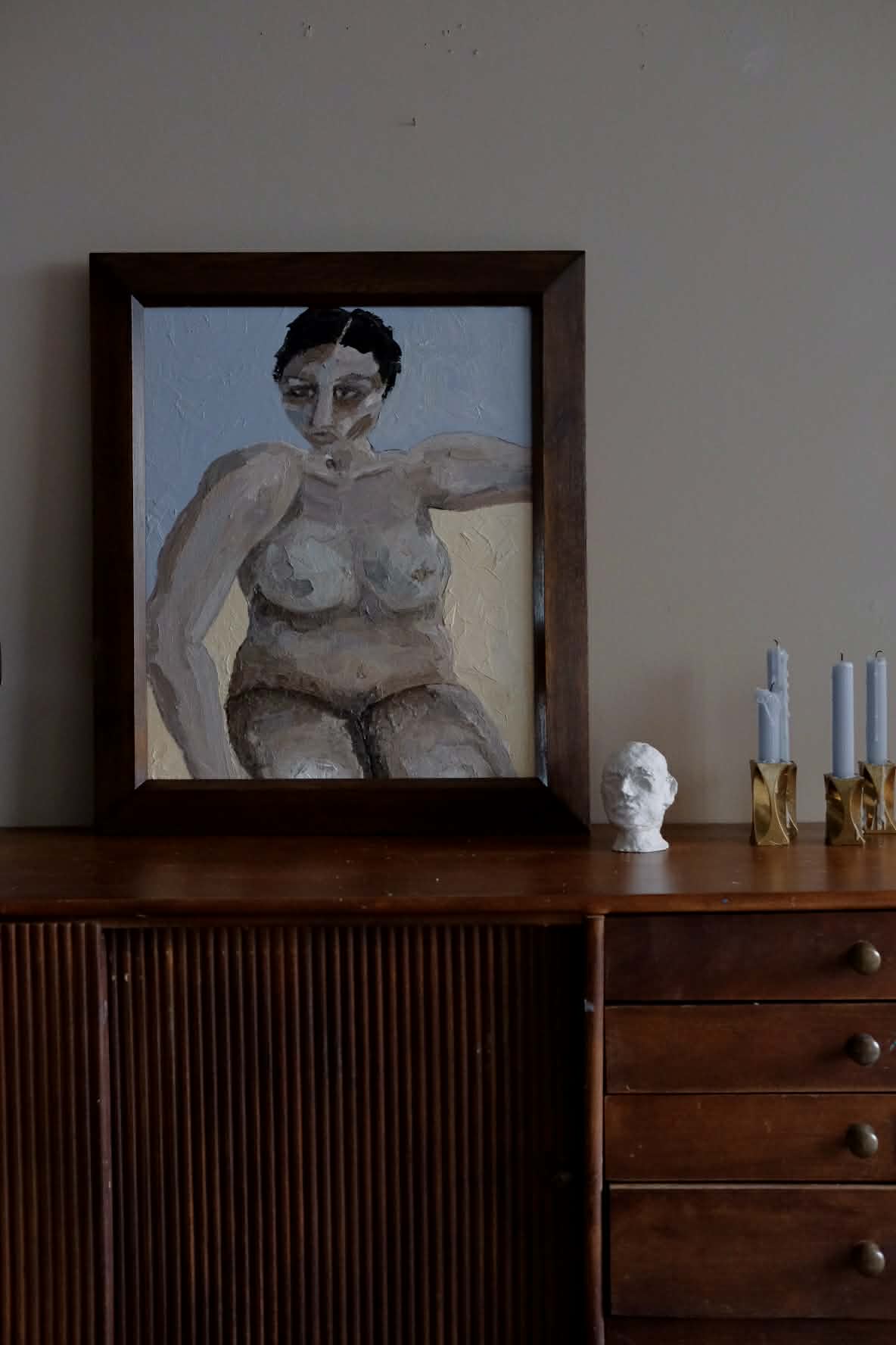 Joan, framed original oil painting